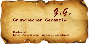 Grundbecher Geraszim névjegykártya